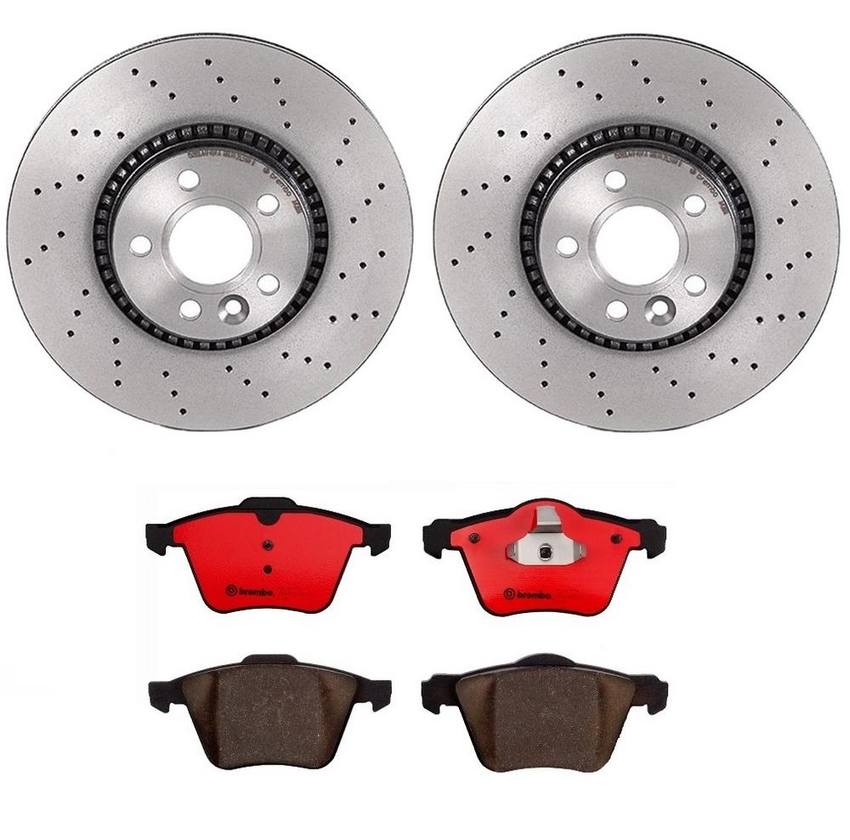 Brembo Brake Pads and Rotors Kit - Front (316mm) (Xtra) (Ceramic)